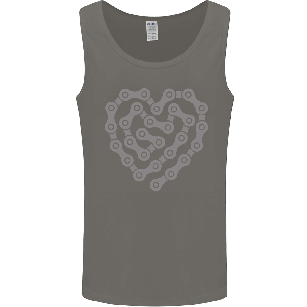 Bike Heart Chain Cycling Biker Motorcycle Mens Vest Tank Top