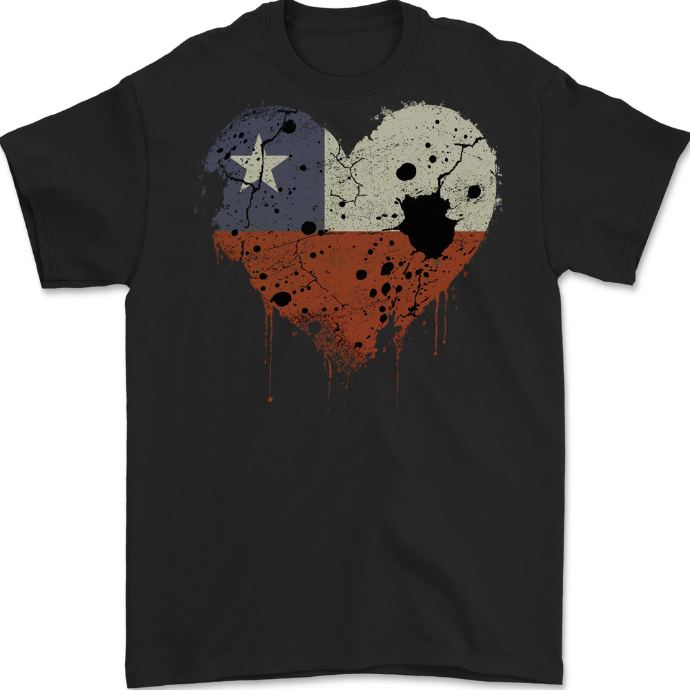 Love Chile Flag Chilean Day Football Mens T-Shirt 100% Cotton
