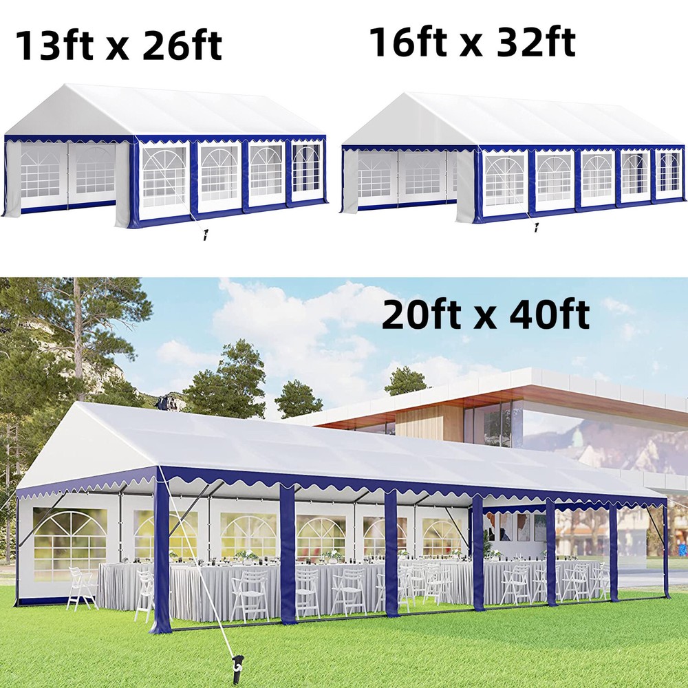 Outdoor Gazebo Canopy Event Wedding Party Tent With Side Walls Galvanized Steel