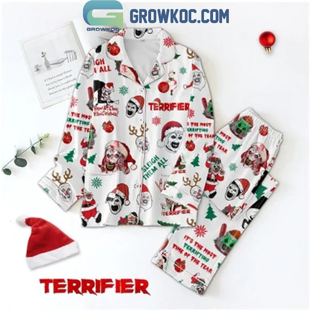 Terrifier Christmas 2024 Horror Pajamas Set Sleigh Them All