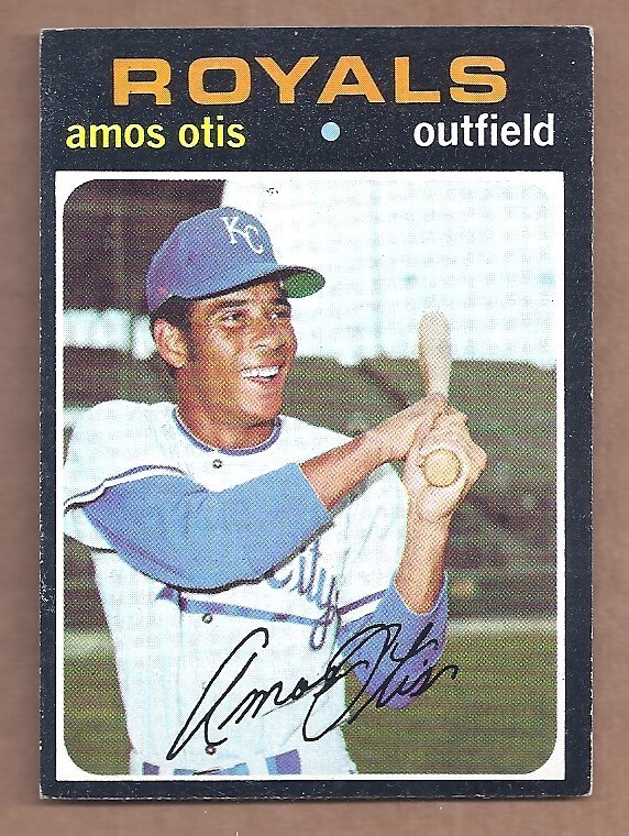 1971 Topps SEMI-HIGH #610 AMOS OTIS EX CONDITION