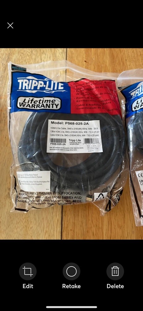 Tripp Lite 25ft High Speed HDMI Cable with Ethernet Support