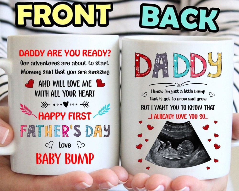 Father's Day Sonogram Mug Gift From The Bump To New Dad
