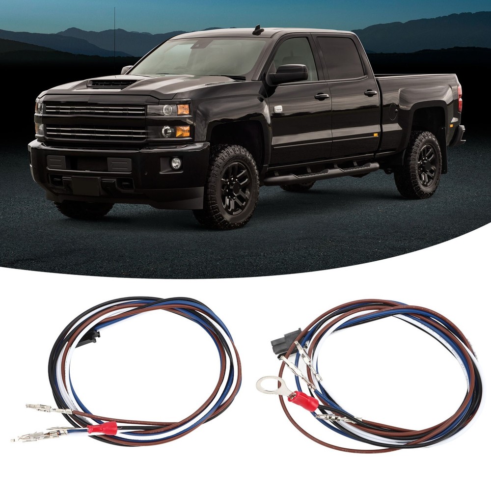 2-Piece Tow Mirrors with Wiring Harness for Driver & Passenger Sides - Running Lights & Turn Signals