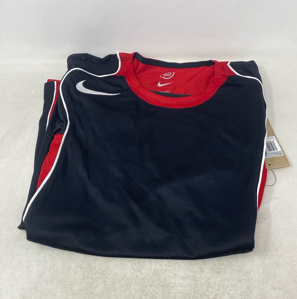 Nike Total 90 Men’s Dri-FIT Long-Sleeve Soccer Top Black/Red XS HV3512-010