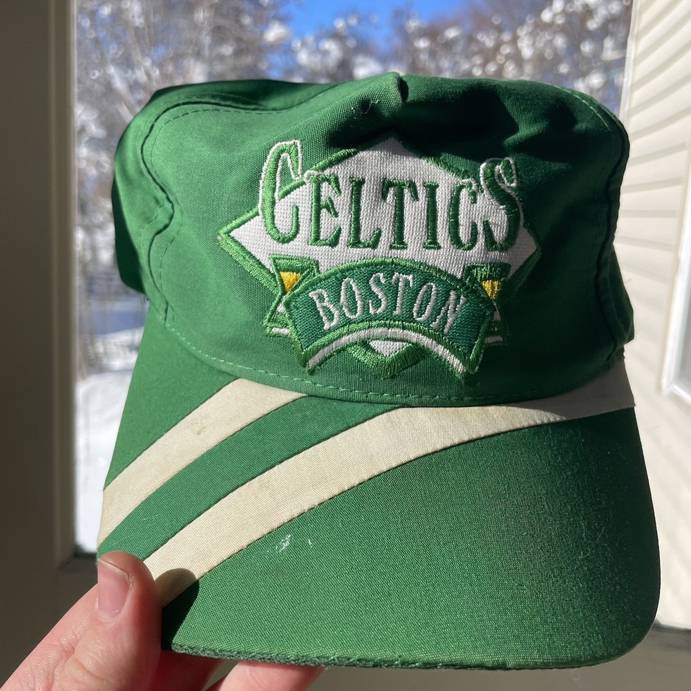 Boston Celtics Vintage Green White Striped NBA Hat Cap