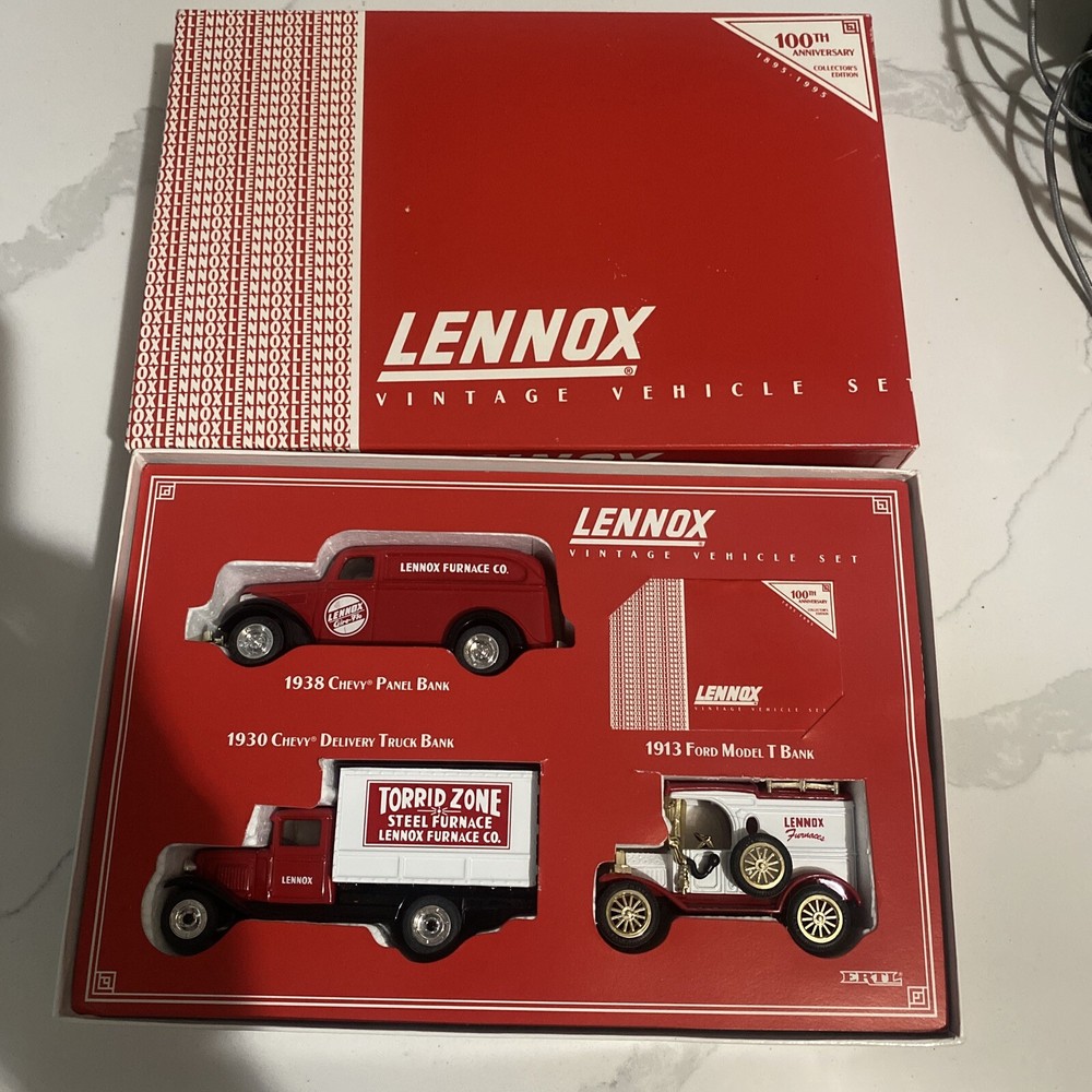Lennox 1995  Vintage  Vehicle 100th Anniversary  Collector's Edition Set  New