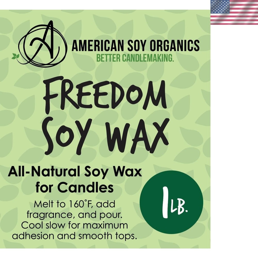 1 lb Freedom Soy Wax Beads - Microwavable Candle Making Kit for All Skill Levels