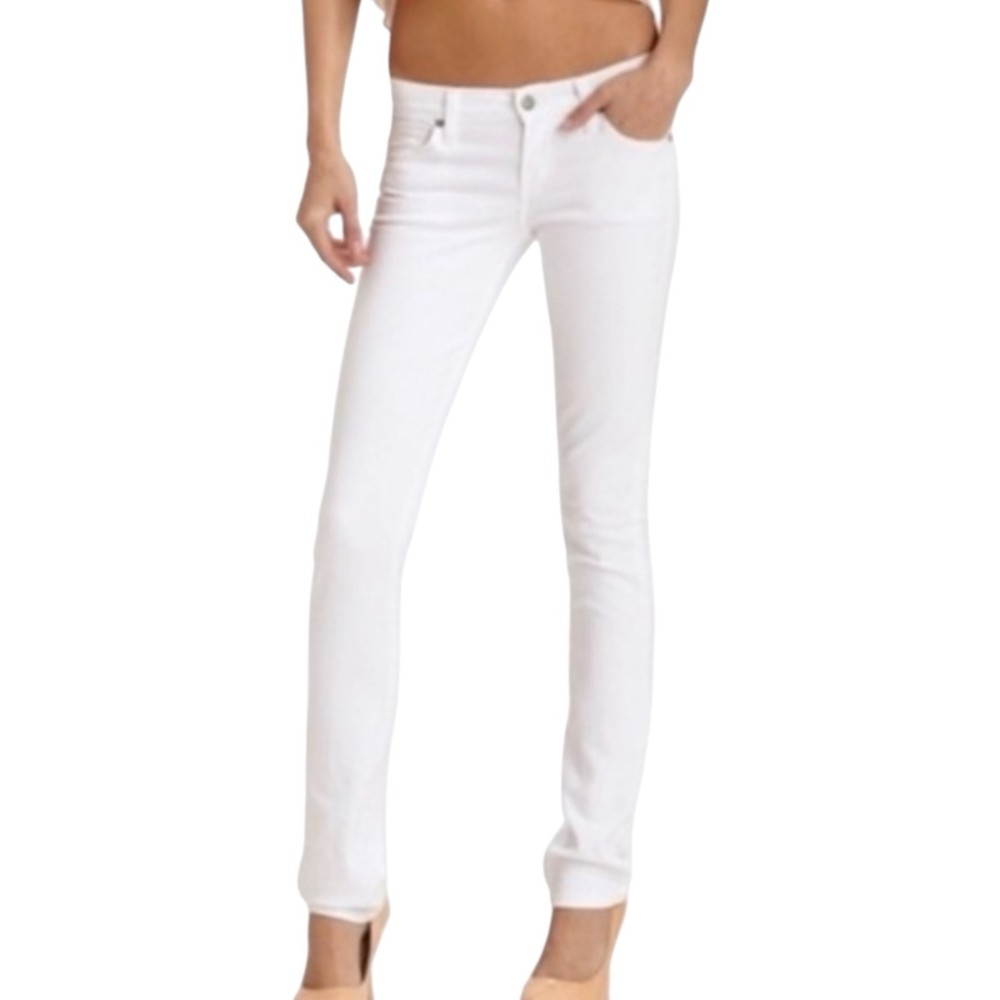 Citizens of Humanity Ava Straight Leg Low Rise White Denim Jeans Size 26 for Women’s Casual Style