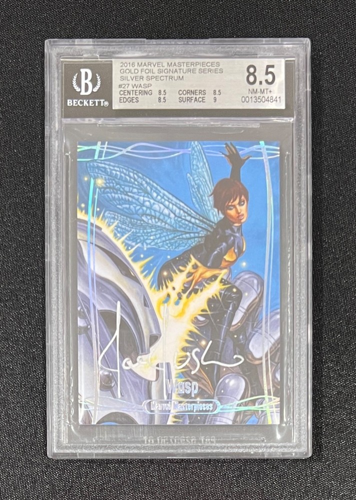 2016 Marvel Masterpieces Silver Spectrum /10 Card #27 WASP Beckett BGS 8.5 NM/M+