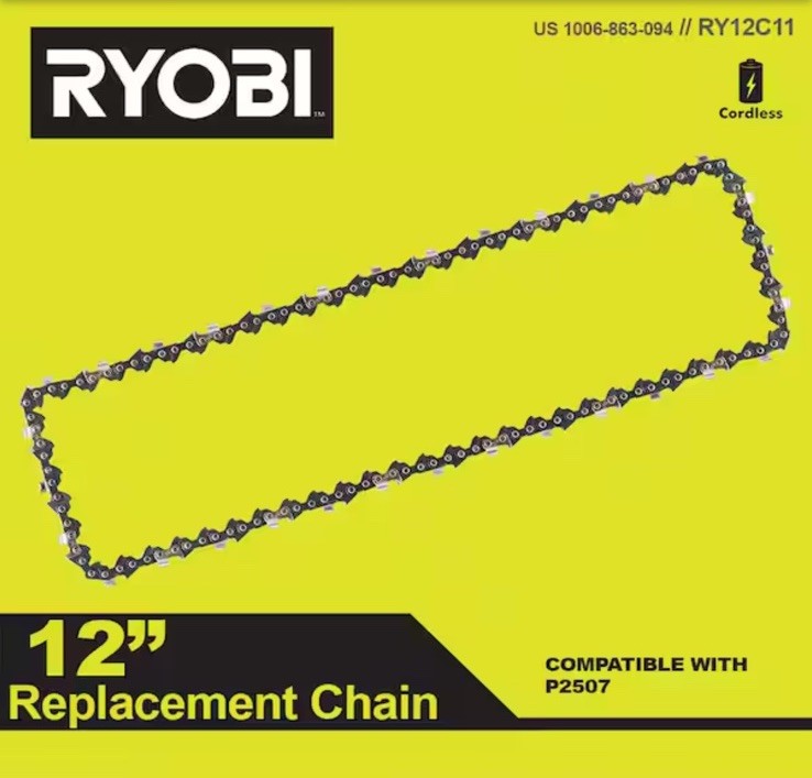 Ryobi RY12C11 12-Inch Replacement Chainsaw Chain New OEM Genuine Part
