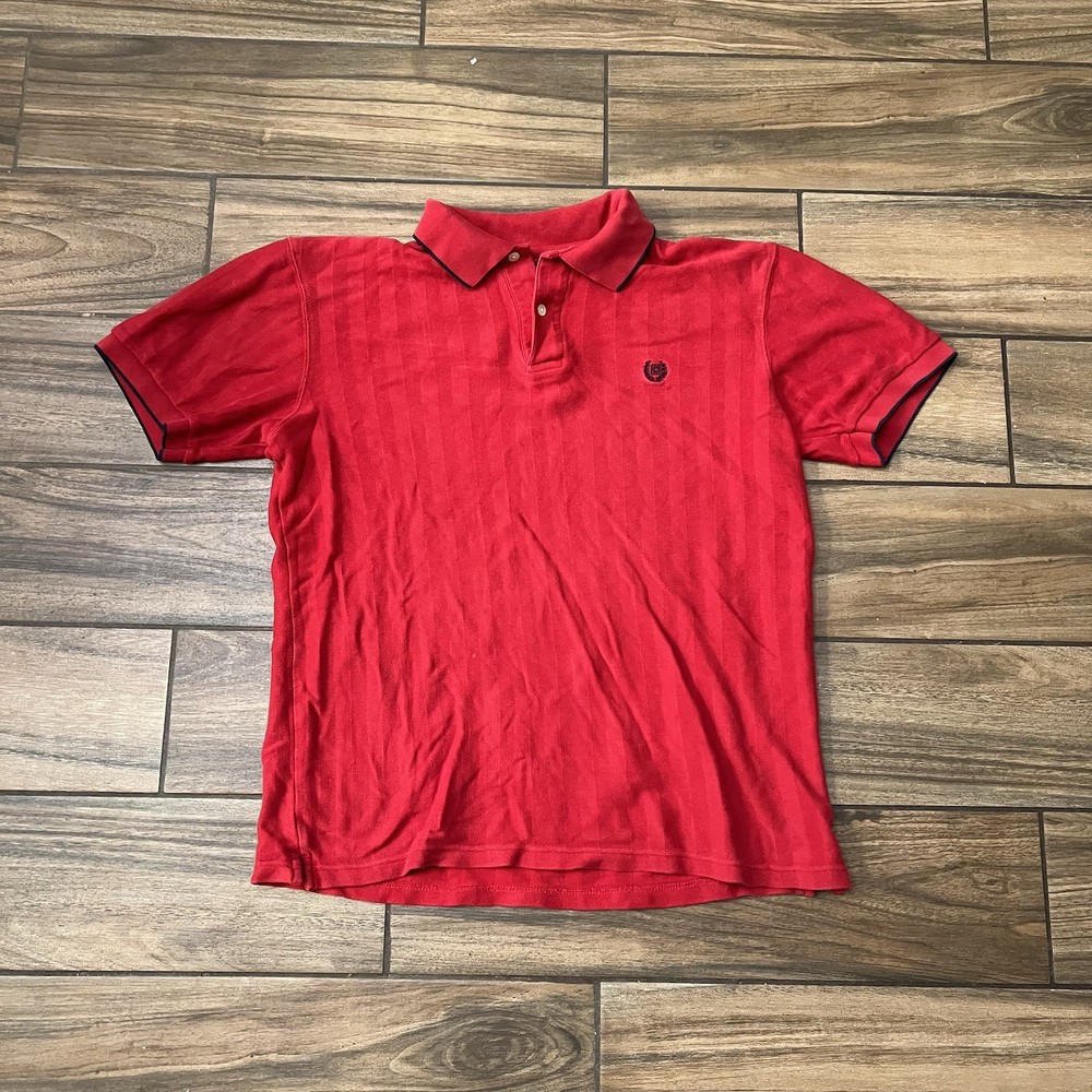Chaps Ralph Lauren Red Cotton Polo Shirt Mens Medium