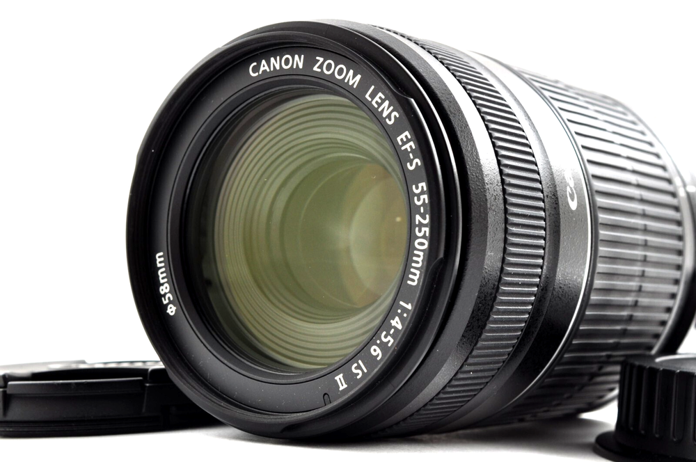 Canon EF-S 55-250mm f4-5.6 IS II Telephoto Zoom Lens Near Mint Japan Import