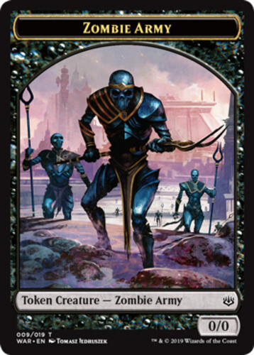 MTG Zombie Army Token 009 Light Play English War of the Spark  