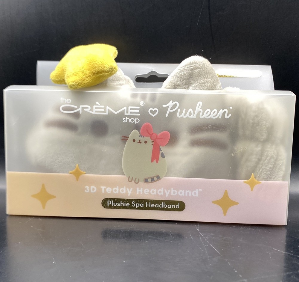 Pusheen Plush Spa Headband Limited Edition 3D Teddy Star by The Creme Shop