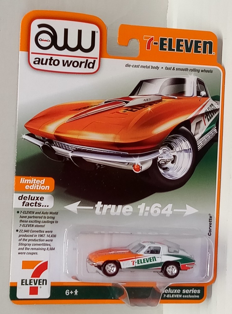 2024 Auto World Exclusive 1967 Chevy Corvette White 7-Eleven CP8064