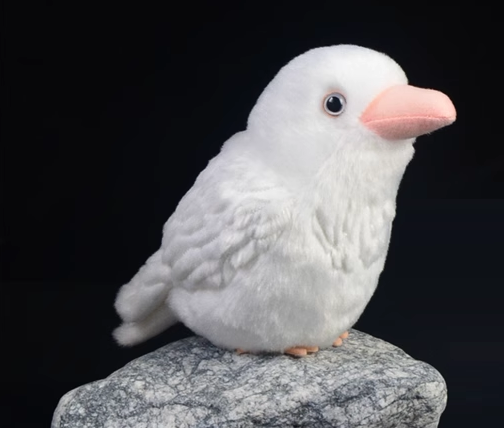 White Crow Bird 5 inch Stuffed Animal Plush Toy Toddler Doll Kids Gifts