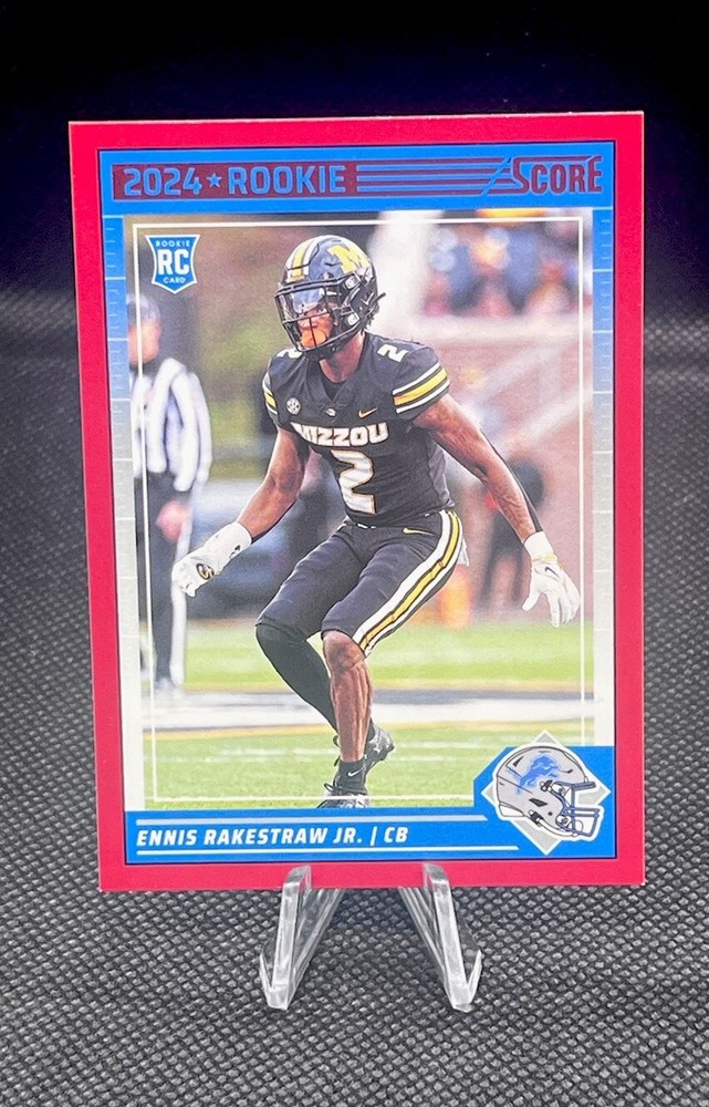 🚨🚨2024 Panini Score-Ennis Rakestraw Jr.-Red-Rookie Card-Lions🚨🚨