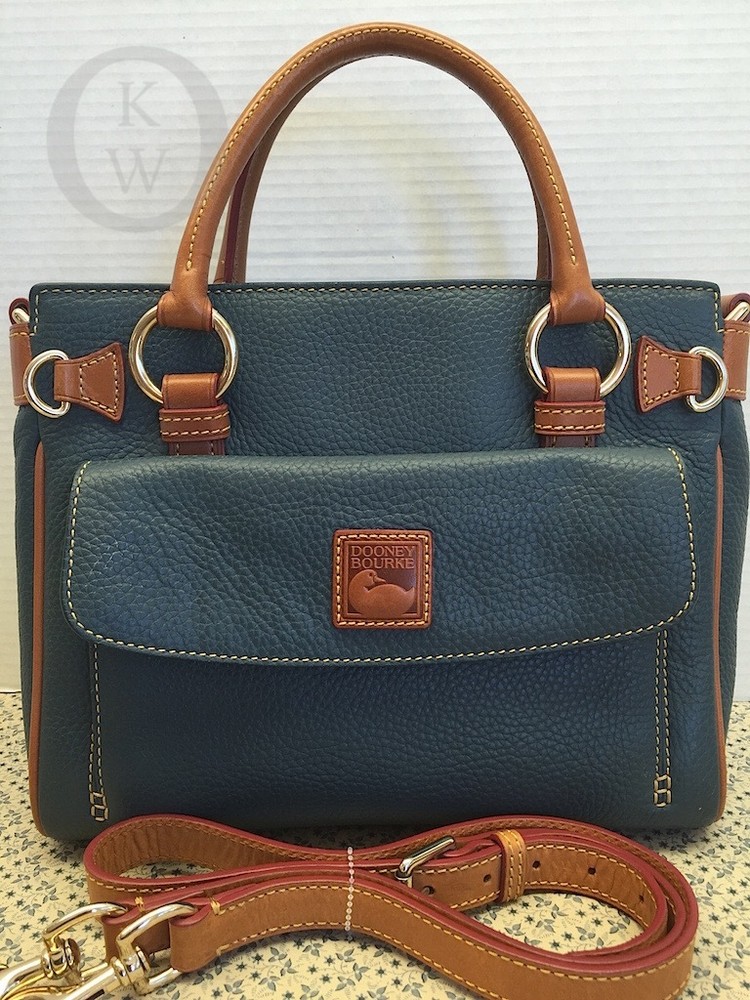 DOONEY & BOURKE*TEAL* Leather**Pocket Satchel/Handbag/Purse*#16046i