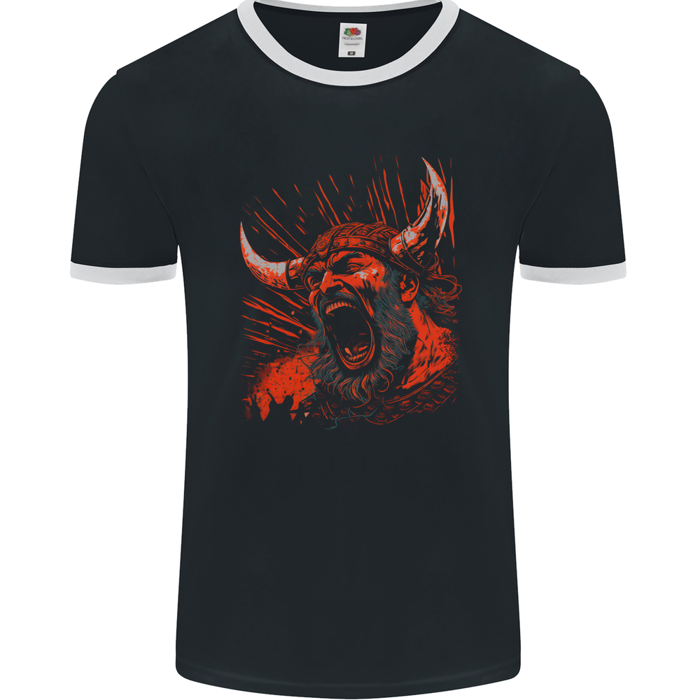 Warrior Cry Viking Valhalla Odin Norse Gods Mens Ringer T-Shirt FotL