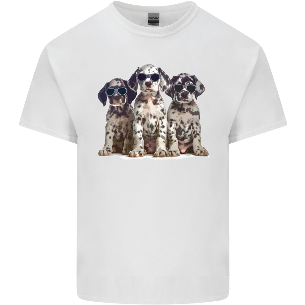 3 Cool Dalmatian Puppies Dogs Mens Cotton T-Shirt Tee Top