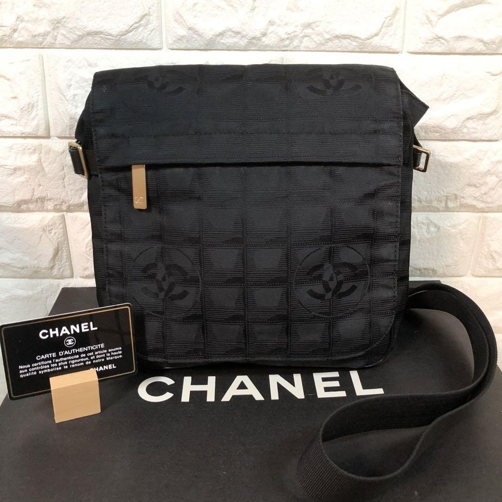 Chaneltravel Shoulder Bag Messenger Black