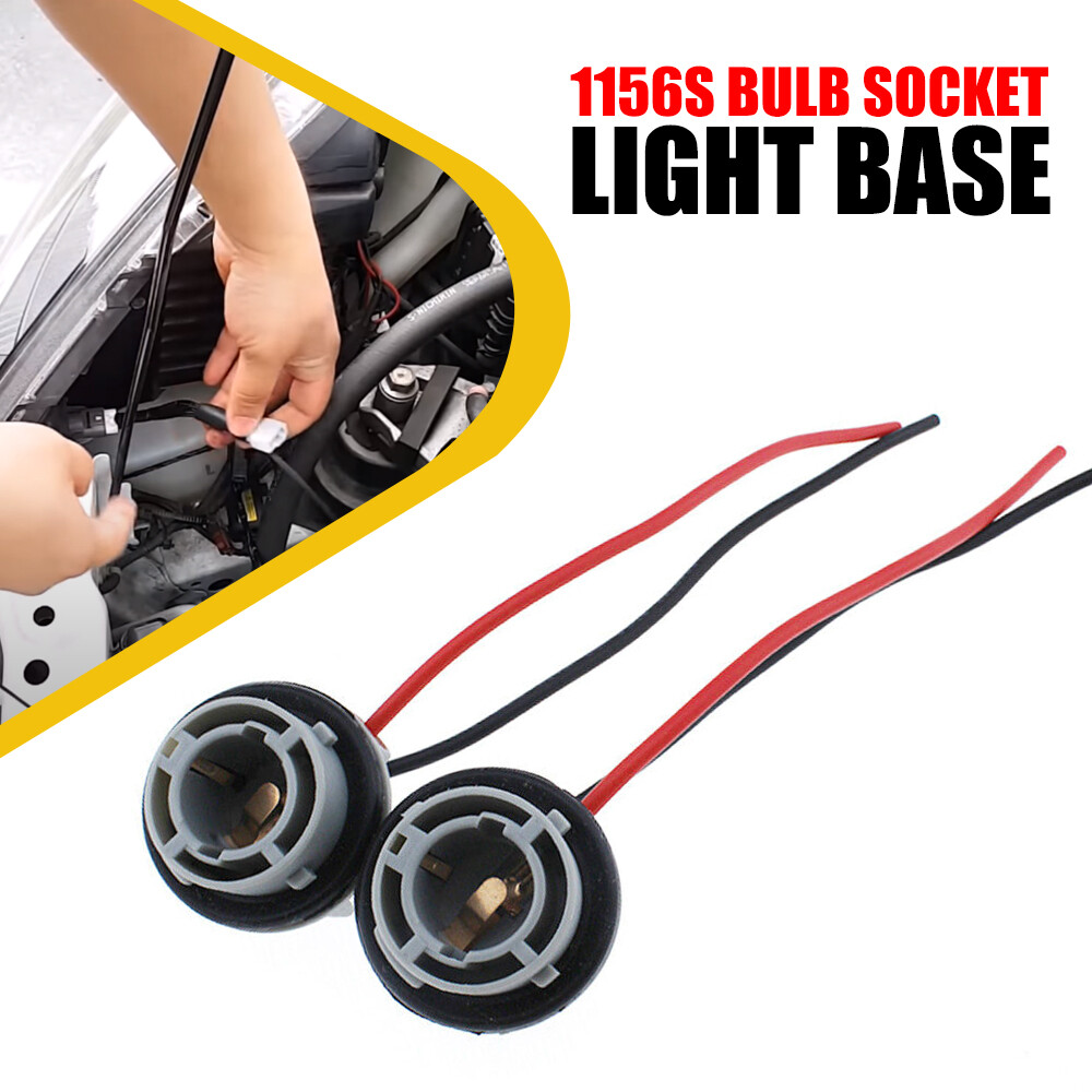Universal Pigtail Wire Female Socket Two Harness Rear Turn Signal Fit 1156S Bulb