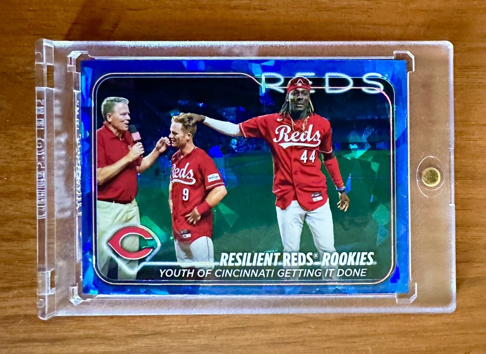 2024 Topps Chrome Sapphire Elly De La Cruz Rookie Blue Refractor Resilient Reds