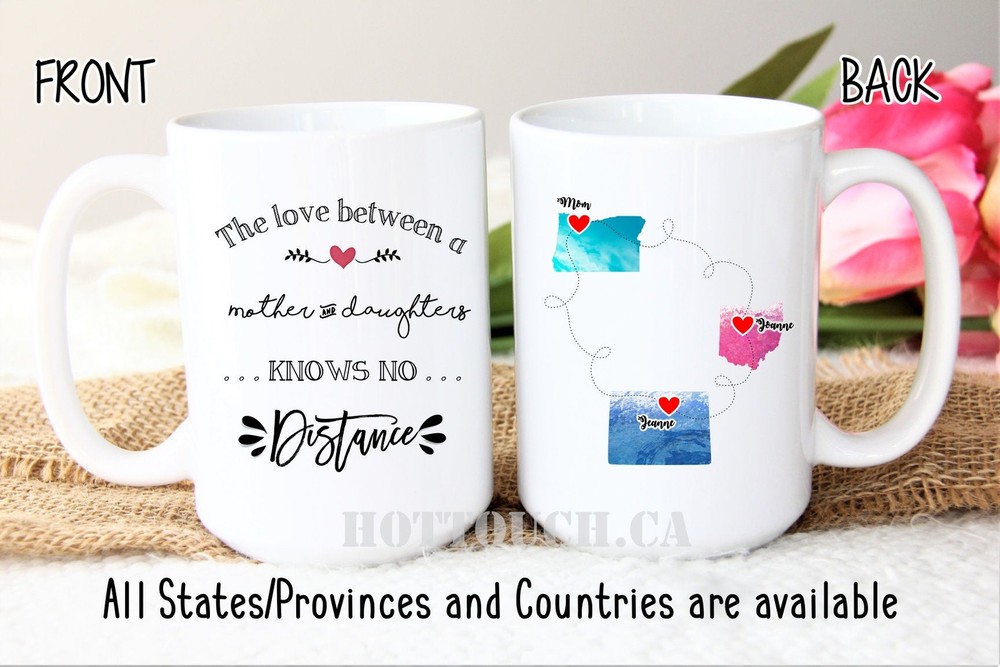 Long Distance Mother And Daughters Mug Moving Away From Mom Mothers Day Mug Gift