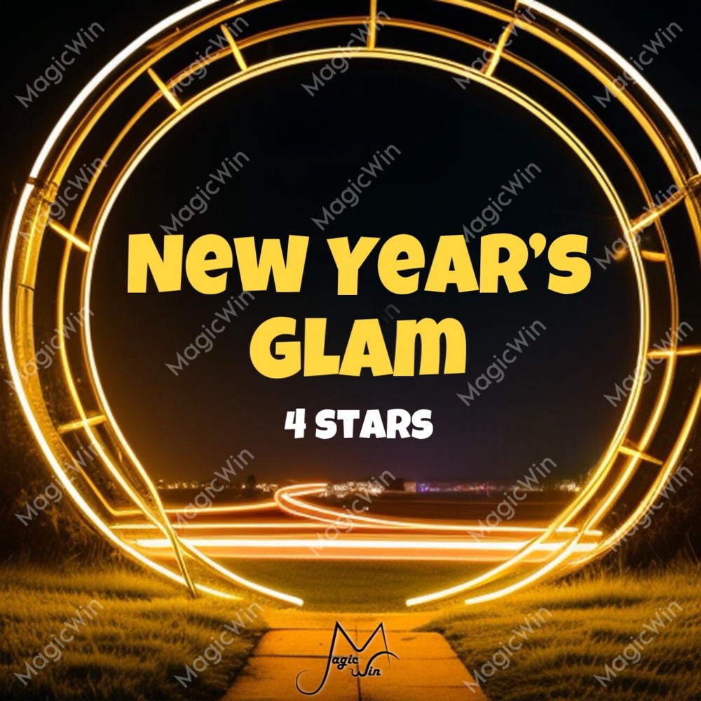 1x New Years Glam 4 Stars Monopoly_Go Sticker Available⚡️Fast Send, Instantly⚡️-image