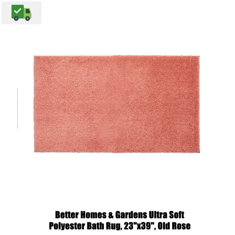 Better Homes Gardens Ultra Soft Old Rose Bath Rug 23x39 Inches Polyester