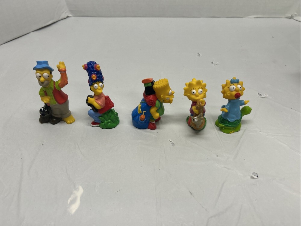 Burger King 1990 Simpsons Camping Complete Set of 5 Figures 9