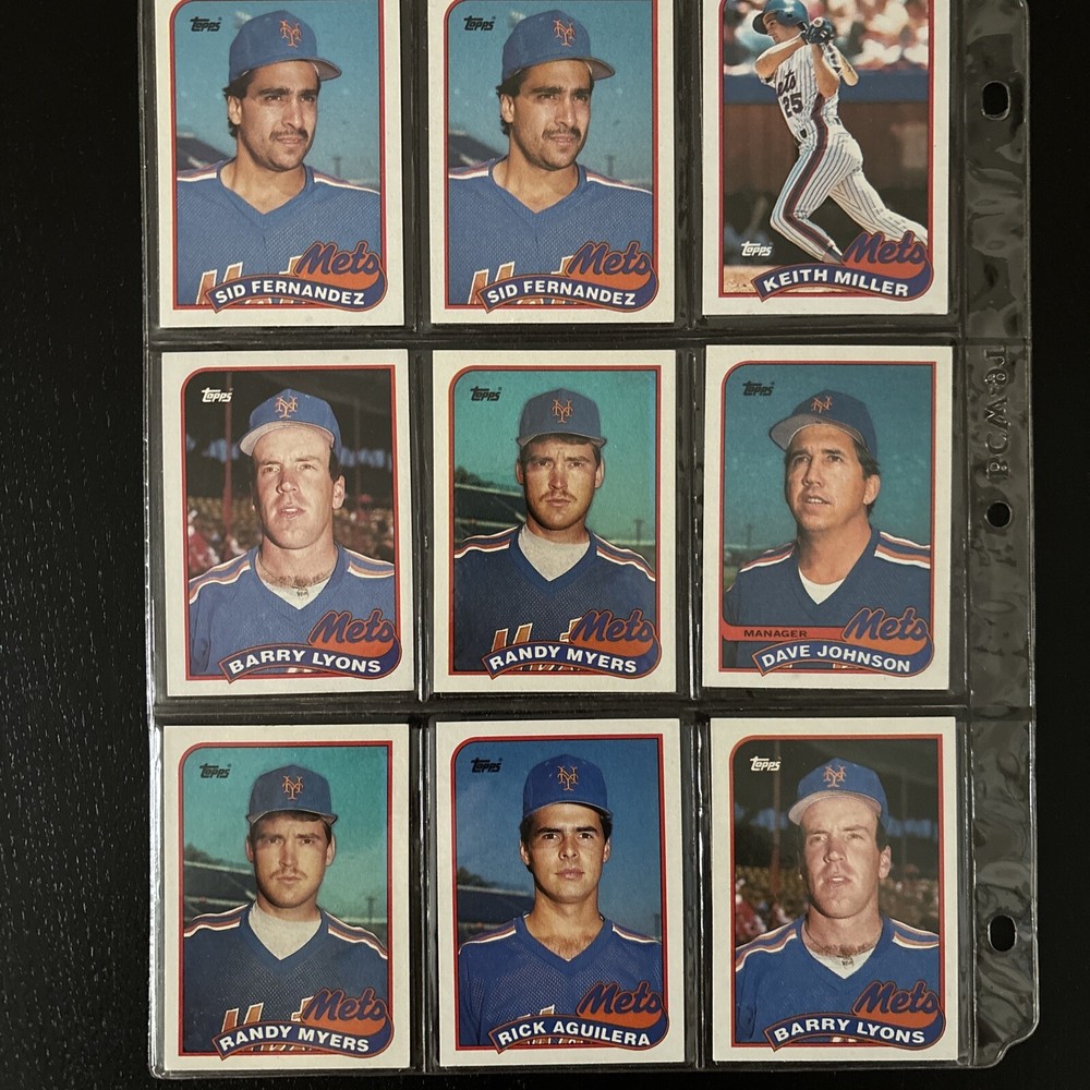 Baseball card lot, Topps 1989 Mets Lot 100+ cards, Cone, Wilson, Backman Dykstra
