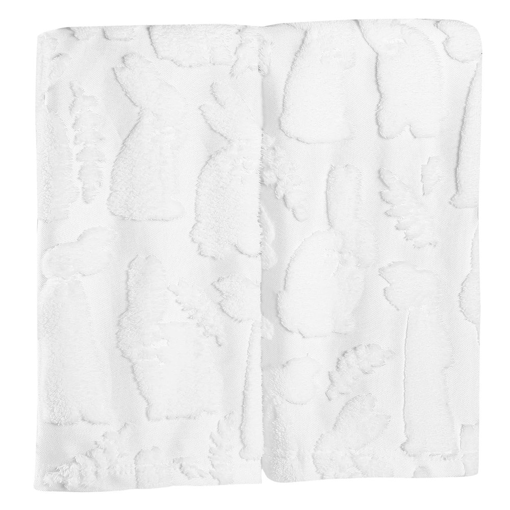 2 Pack Easter Rabbit Hand Towels White Bunny Spring Bathroom Decorative Towel...