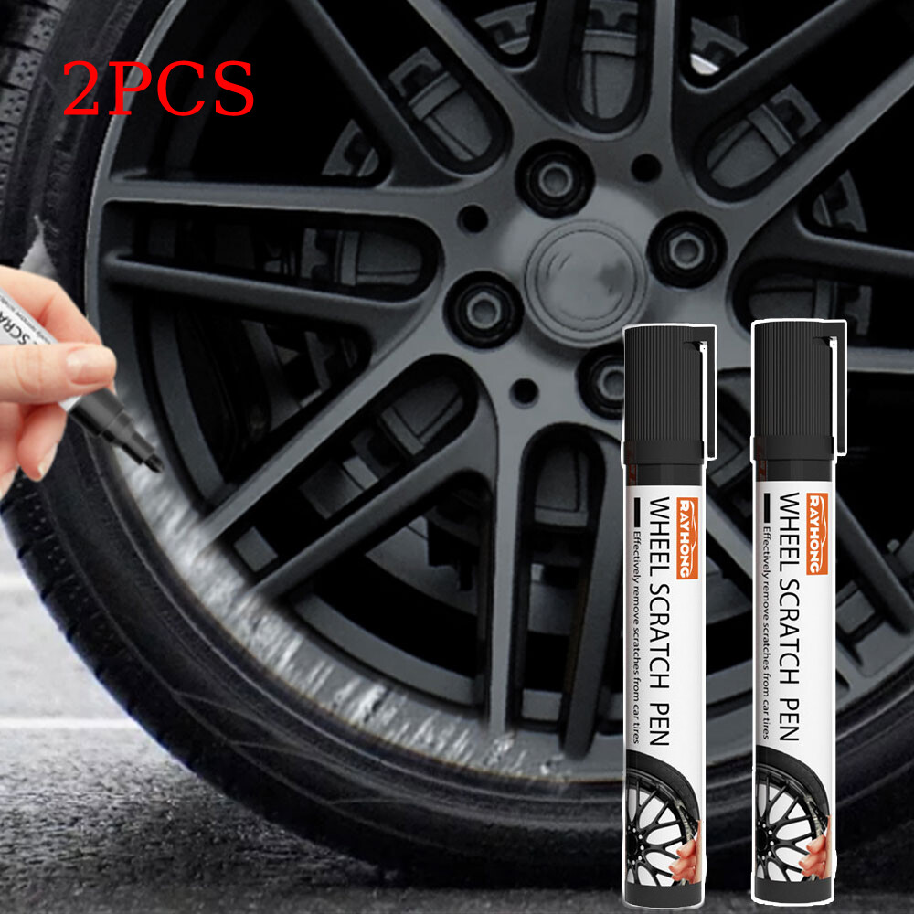 2x Car Parts Wheel Rim Scratch Repair Pen Touch Up Paint Tools Kit Accessories