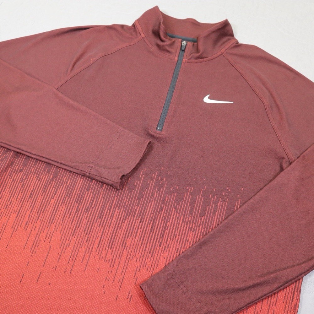 Nike Dri-FIT ADV Tour 1/2 Zip Mens Medium Golf Top Longsleeve Red FD5833-626