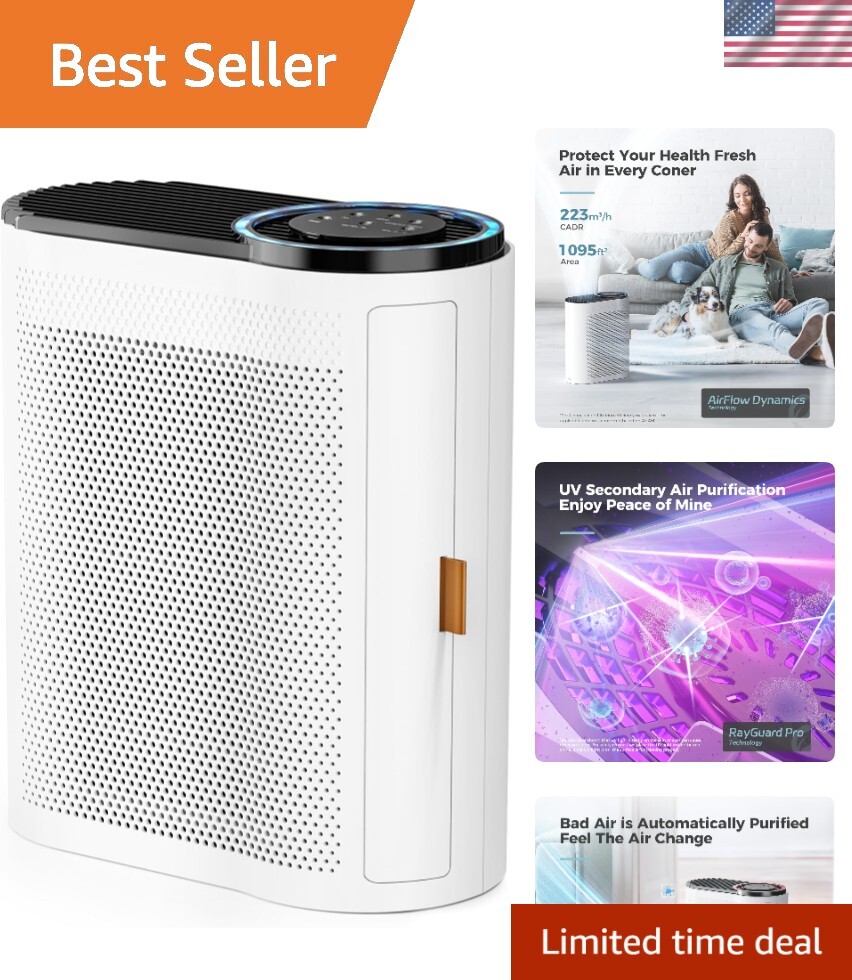 Air Purifiers for Home Large Room Up to 1095 Sq.Ft Coverage with Air Quality ...