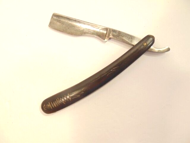 Vintage Bengall straight razor,  sharpened curved edge on blade