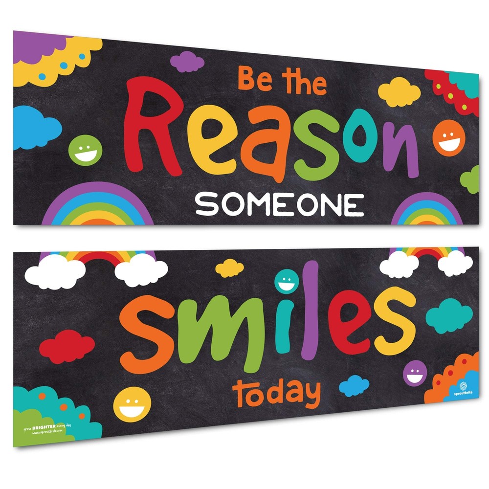 Sproutbrite Classroom Decorations - Banner Posters for Teachers - Bulletin Bo...