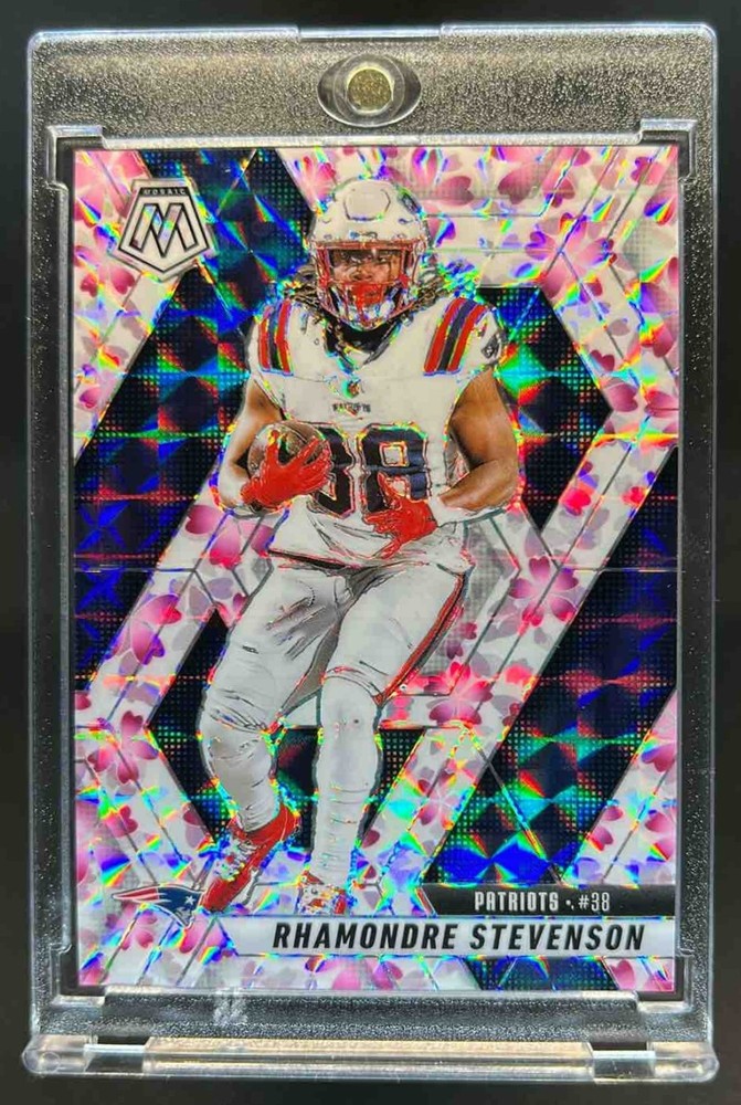 2025 Mosaic Rhamondre Stevenson Choice Cherry Blossom Prizm #3/20 Patriots