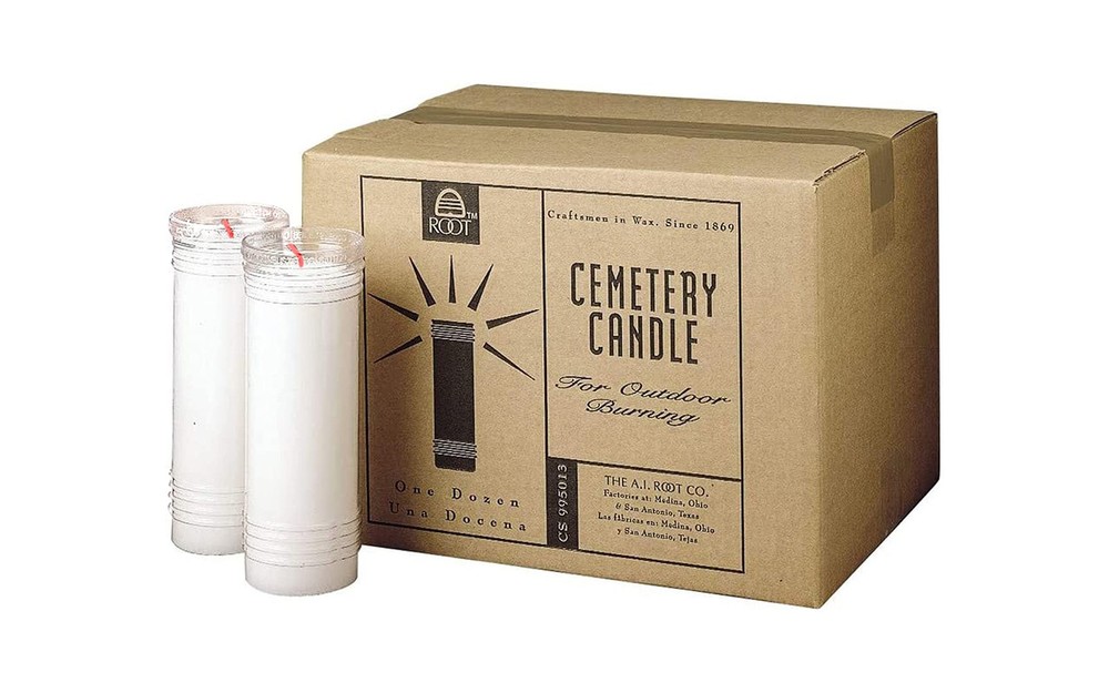 Root Candles Outdoor Flame-Resistant Cemetery Prayer Candles for Clear Burning