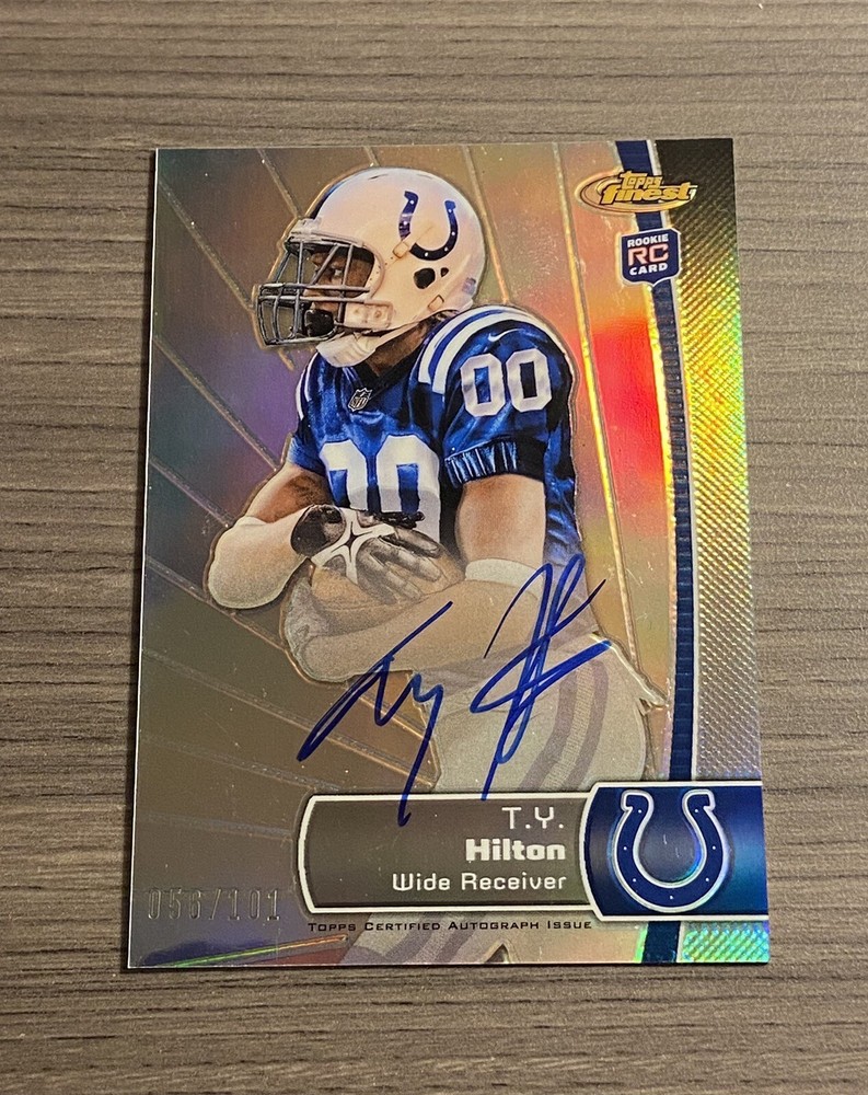 2012 Topps Finest T.Y. Hilton Rookie Card Autograph RC AUTO /101 Colts Read**