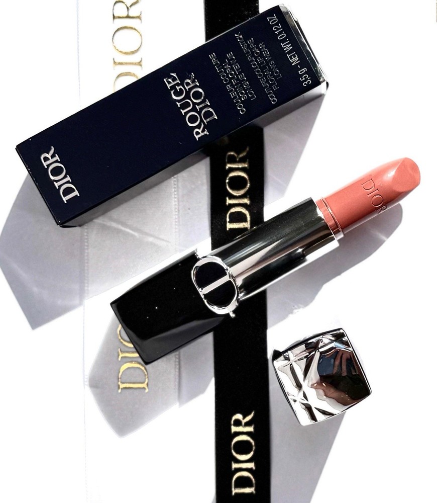 Dior Rouge Dior Couture Colour Lipstick Floral Lip Care Long Wear 100 Nude Look