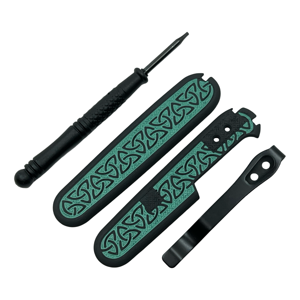 Runic Plus Scales with Pocket Clip for Victorinox Swiss Army Knives