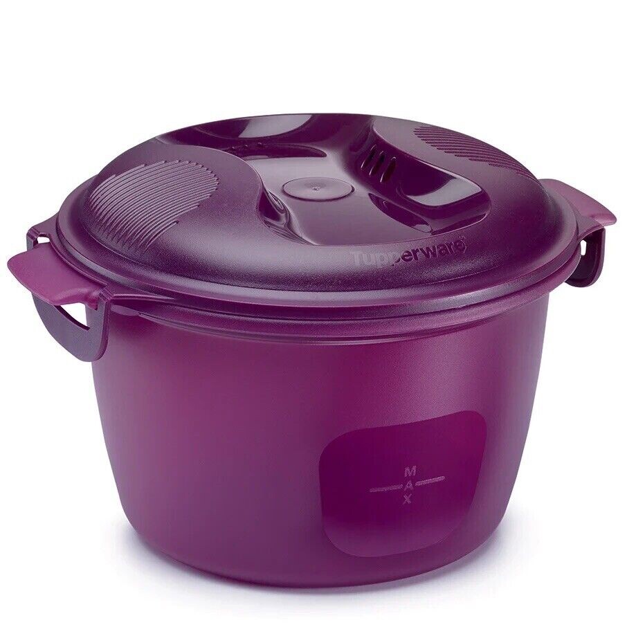 Tupperware 3-Quart Microwave Rice Cooker in Rhubarb Purple