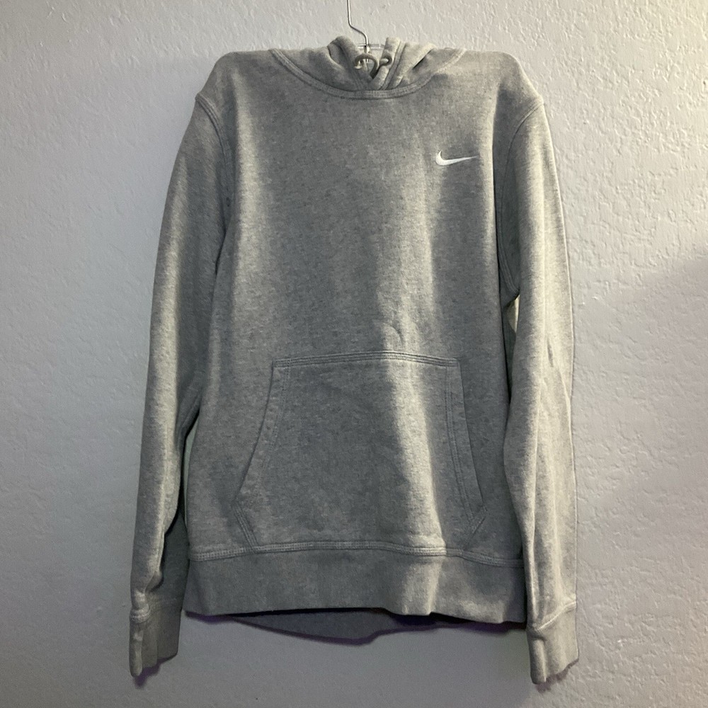 Nike Hoodie Mens M Gray Sweatshirt Pullover Swoosh