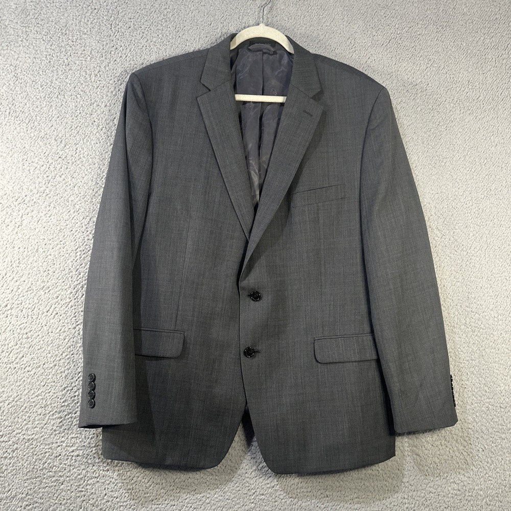 Lauren Ralph Lauren Blazer Mens Size 46R 100% Wool Charcoal Gray