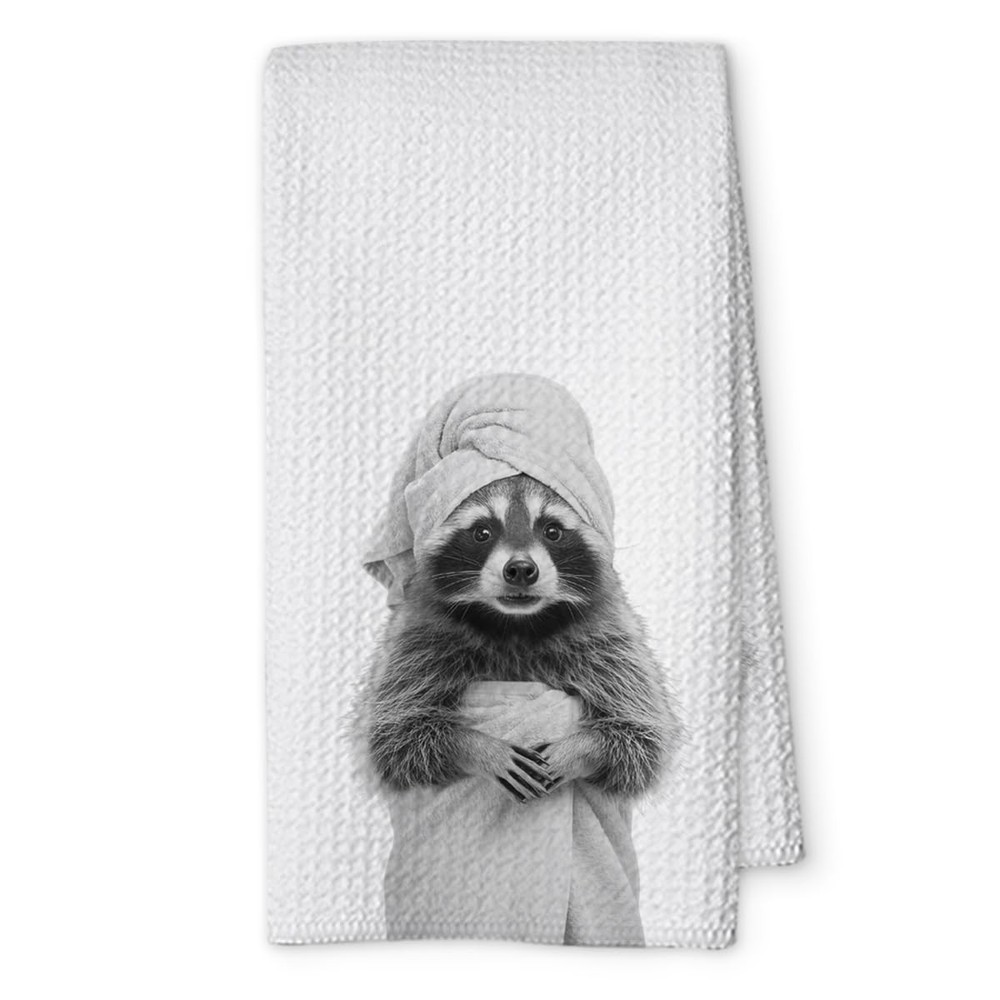 Cute Raccoon Kitchen Towels 1 PCS, Funny Racoon Gifts for Women, Raccoon Deco...