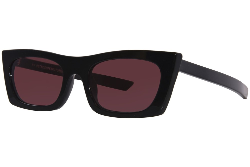 RetroSuperFuture Fred JX5 SU18 Sunglasses Black/Bordeaux Rectangle Shape 53mm