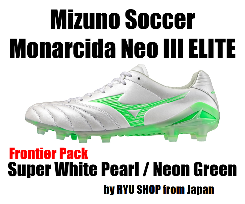 Mizuno Soccer Cleats MONARCIDA NEO III 3 ELITE P1GA252037 White / Neon Green